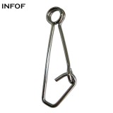 1000 Pieces/bag Fishing Snap Clips New Hooked Snap Stainless Steel Fishing Connector Carp Swivel Hook Feeder Accessories