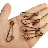 1000 Pieces/bag Fishing Snap Clips New Hooked Snap Stainless Steel Fishing Connector Carp Swivel Hook Feeder Accessories