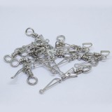1000 pieces/bag Fishing Swivel Minus with Italian Snap #4 Fishing Swivel Snap Stainless Steel Fishing Accessories Connector