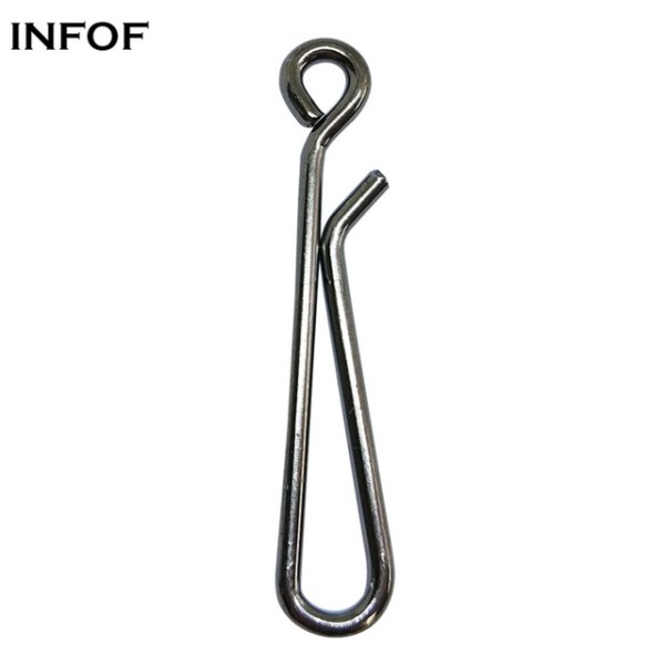 1000 pieces/bag Fishing Snap Swivel Hook Hanging Snap #0-#6 Stainless Steel Hook Lure Connector Link Bass Carp Fishing Tackle