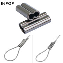 1000 pieces/bag Fishing Wire Crimps Double Sleeves Metal Alloy Tube Fishing Connector Line Hook Link Feeder Carp Fishing Tackle