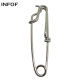 1000 pieces/bag Strength Fishing Line Clips  Stainless Steel Spring loaded Snaps Float Line Tuna Clip Sea Fishing Tackle