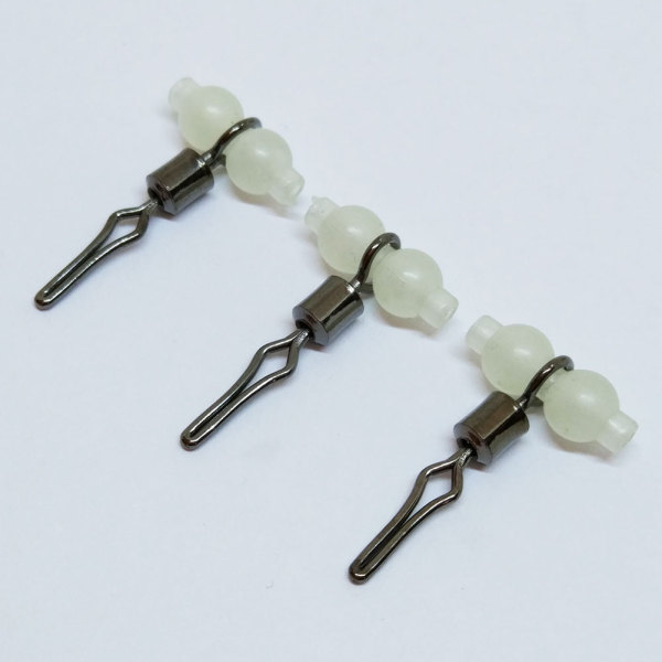 Luminous Fishing Swivels with Side Line Clip Quick Clip Swivel 3 way