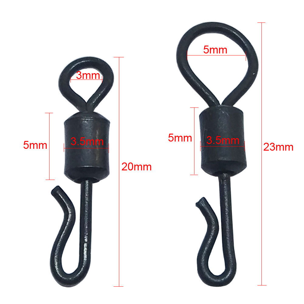 Carp Fishing Swivels Rolling Quick Change Swivels Matte Black Carp