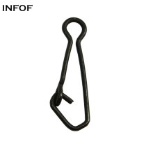 1000 Pieces/lot Carp Fishing Snap Hooked Snaps Test 61LB Carp Fishing Accessories Matte Black Fishing Connector Hook Lure