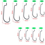 1000 pieces/bag Fish Hooks Offset O'Shaughnessy Hook Carbon Steel Carp Worm Hook  Mustad Fishing Hooks