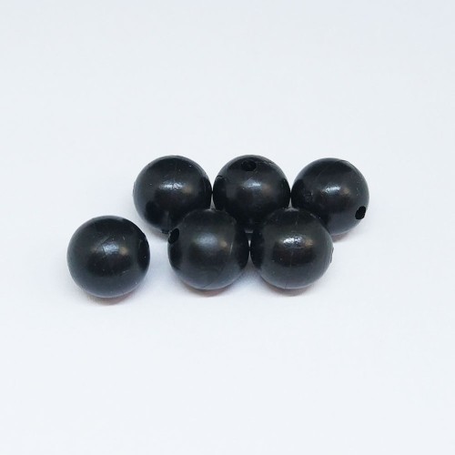 Soft Plastic Beads Round 3mm-12mm Black Soft Rubber Fishing Beads Rig Carp  Fishing Accessories