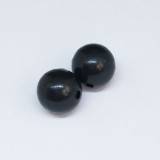 1000 pieces/bag Soft Plastic Beads Round 3mm-12mm Black Soft Rubber Fishing Beads Rig Carp Fishing Accessories