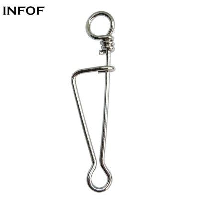 Double Solid Rings Swivel Stainless Steel 8 Shape Loops Fishing