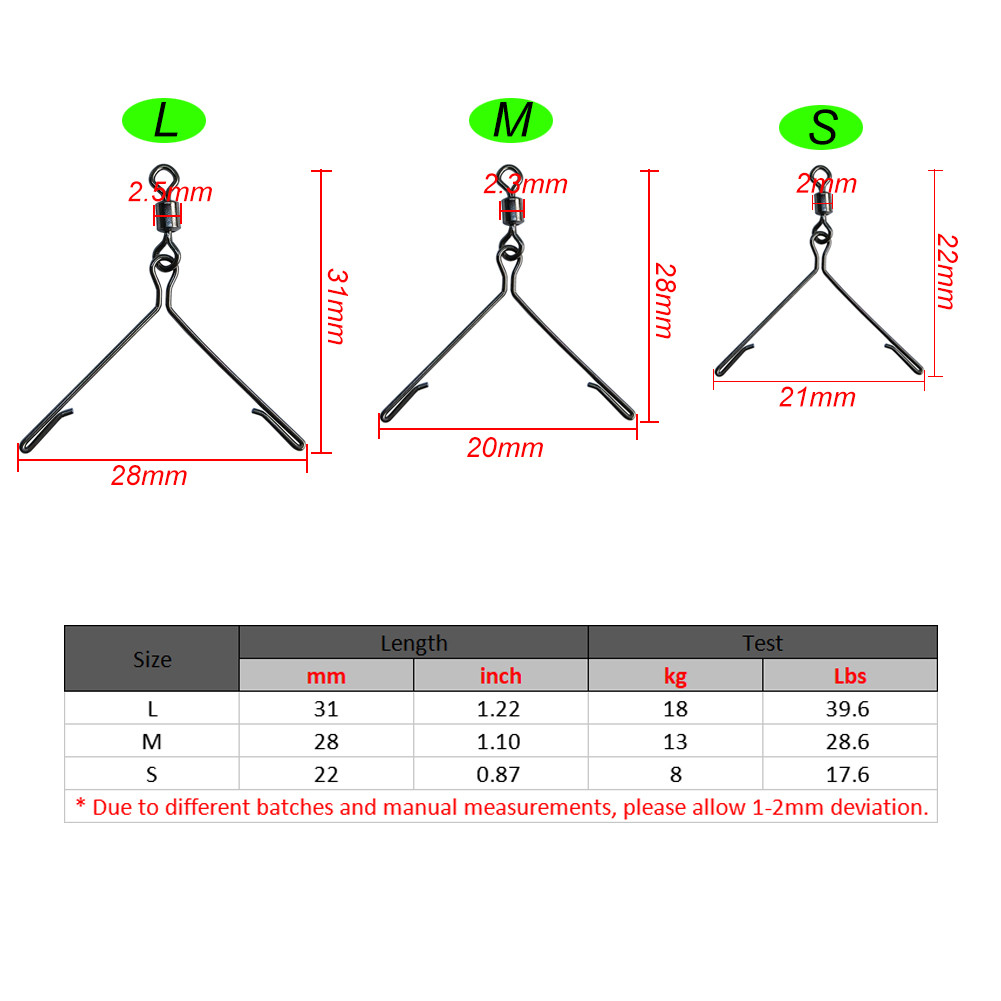 3 way Fishing swivels heavy duty swivels fly fishing tackle bass