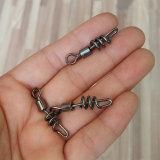 Stainless steel  fishing rolling swivels with screwed snap ,size 3/0 to size 10  ,rated from 29 LB to 220 LB