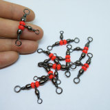 3 way cross line fishing barrel T shape swivels ,rated from 20 lb to 100 lb