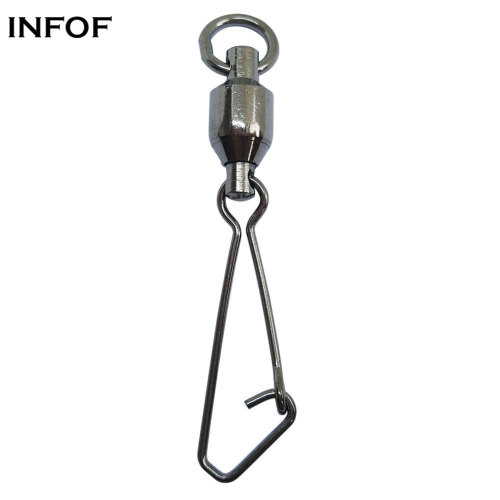 Fishing Ball Bearing Swivels with hooked fast link snap