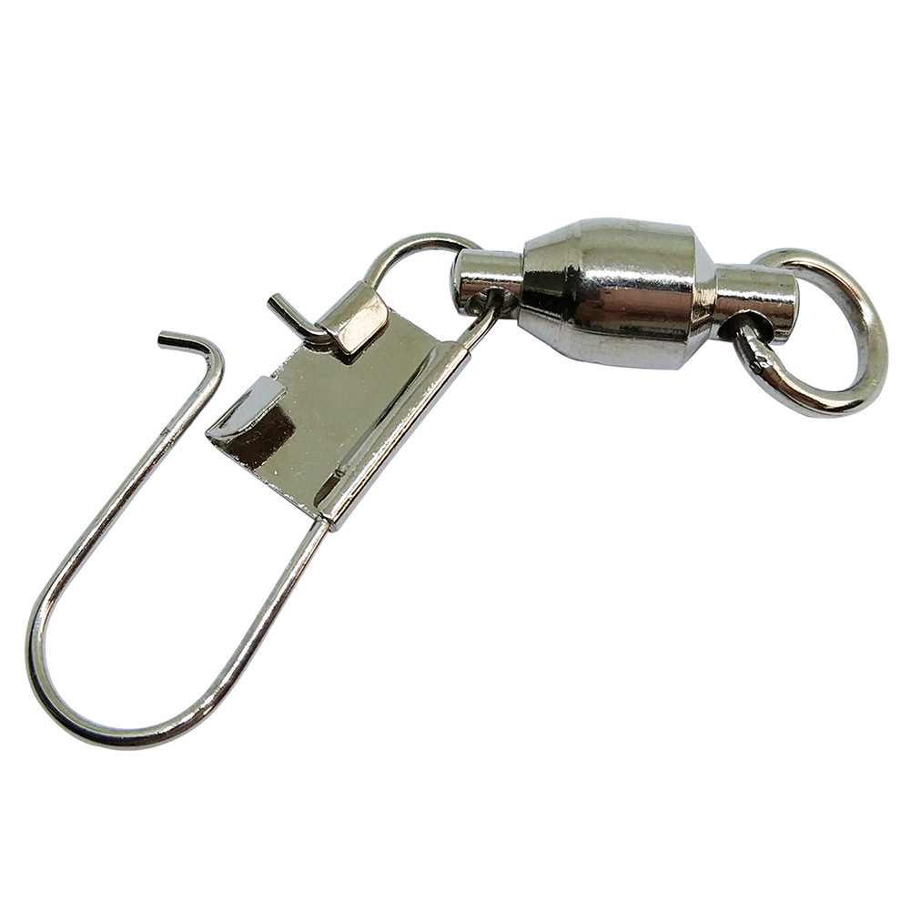 Fishing Ball Bearing Swivel with Interlock Snap