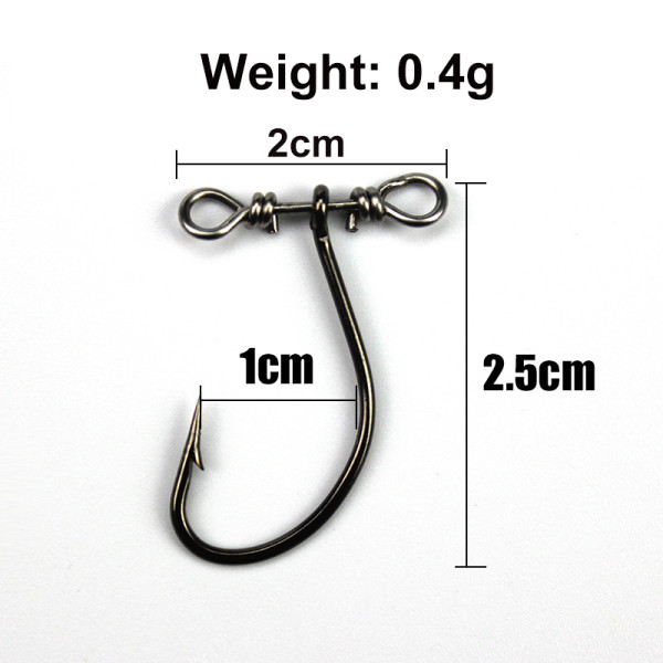 Drop shot Hook Swivel Fishing Hooks High Carbon Steel Fishhook Worm