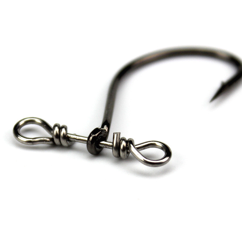 Drop shot Hook Swivel Fishing Hooks High Carbon Steel Fishhook Worm