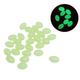 Soft Glow Fishing Beads Eggs Fishing Stop Luminous Oval Rubber Stopper Night Fly Fishing Accessories pesca