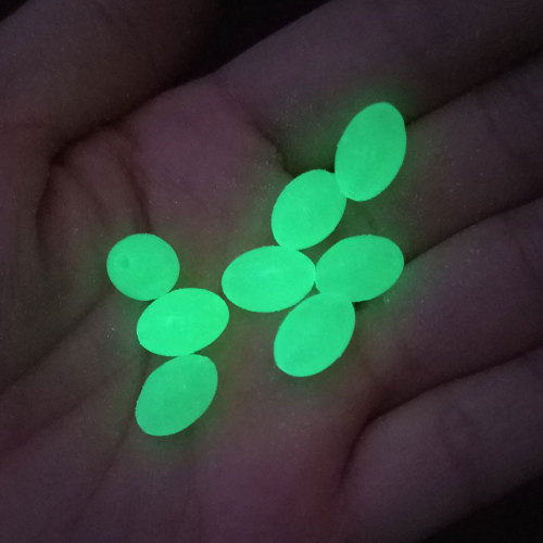 Wholesale Luminous Fishing Beads Oval Soft Rubber Glowing Bead For