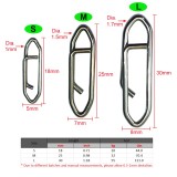 Power Clips Swivels Fishing Quick Clip Snap Stainless Steel Fast Lure Clips S/M/L Fishing Connector for Lure Drop Rigs
