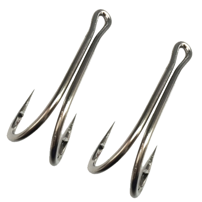 Fishing Hooks 100/120/150 Lbs Metal Jig Double Hook High Carbon Steel  5/0#-12/0# Assist Hooks with Line Fishing Hook for Bass Trout Saltwater