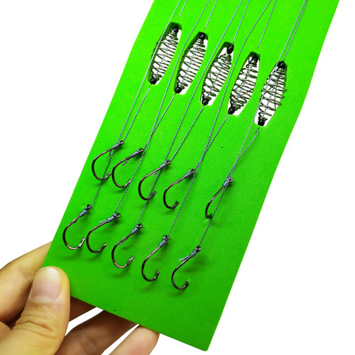 100pcs Flat Body Fish Hook Set of High Carbon Steel Golden Cuff Hooks  Accessories Sea Feeder for Fishing Carp Tackle Goods Tools