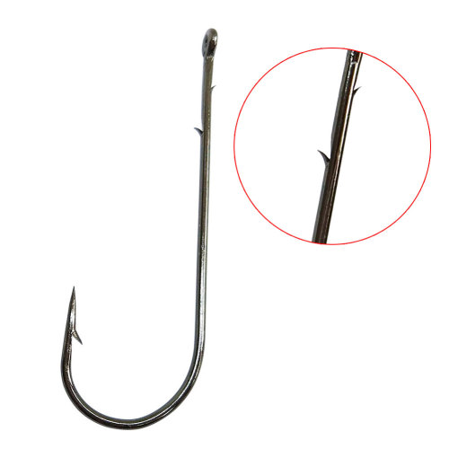 Fishing Hook Straight Shank Round Bend Hook #2/0 Carp Worm Hook