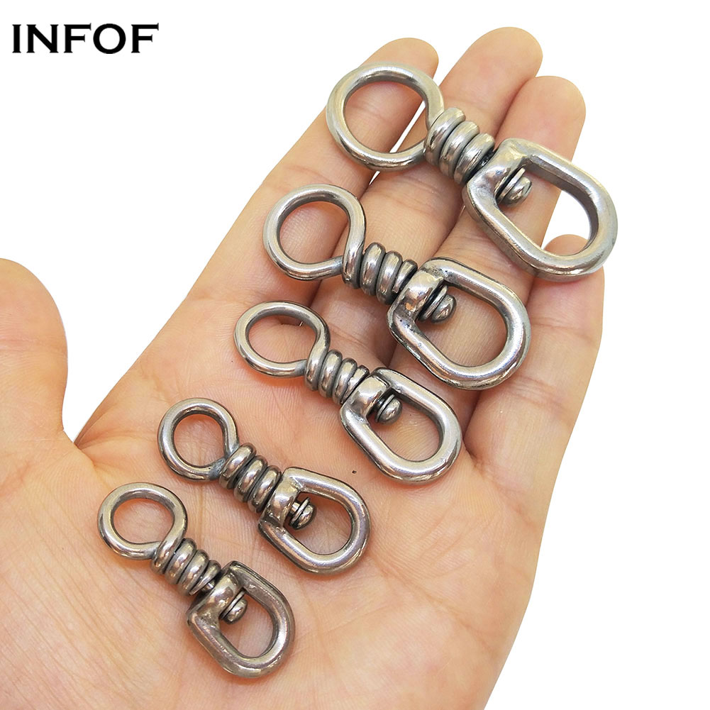 10 PCS Big Game Tuna Fishing Swivel for Longline Fishing Stainless Steel  Heavy Duty Saltwater Fishing Connector