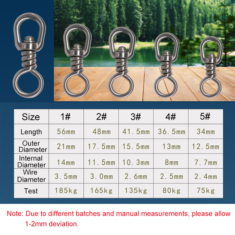 Stainless Steel Fishing Swivel, Hook Lure Connector High Strength for Tuna  Longline Sea Saltwater Fishing