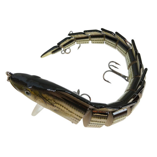 Green Black Patterned Multi-jointed Fishing Lure Bait, Artificial Lifelike  Bait