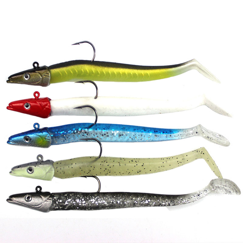 Toply Bait Smooth Two-Color T Tail Lead Head Hook Fresh Water Undulating  Soft Bait Downfishing Lure Fishing Group Soft Worms - China T Tail and Soft  Bait price