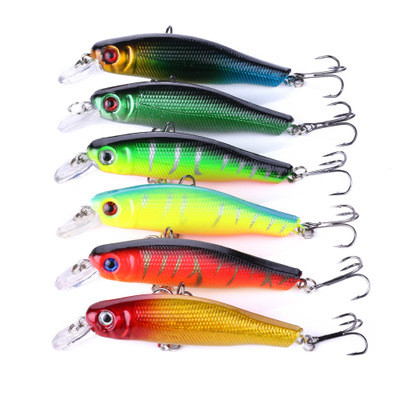 Newly Minnow Lures Hard Bait Fishing lures fishing tackle with 6# hook