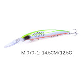 Minnow Bait fishing  Crankbait Hard Bait  bass fishing tackle ABS Fishing Lures  ,5.71in/0.447oz  14.5cm/12.7g