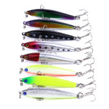 Wholesale Minnow fishng lures  with 10#  treble hooks 3D eyes artificial bait bass  fishing bait  carp fishing tackle ,5cm/1.96   3.3g/0.11oz