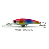 Minnow Fishing bait with 8# treble  hooks  carp  Fishing Lures freshwater  Fishing tackle Sinking Trout Bait ,9.2cm/3.62in 8g/0.282oz