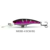 Minnow Fishing bait with 8# treble  hooks  carp  Fishing Lures freshwater  Fishing tackle Sinking Trout Bait ,9.2cm/3.62in 8g/0.282oz