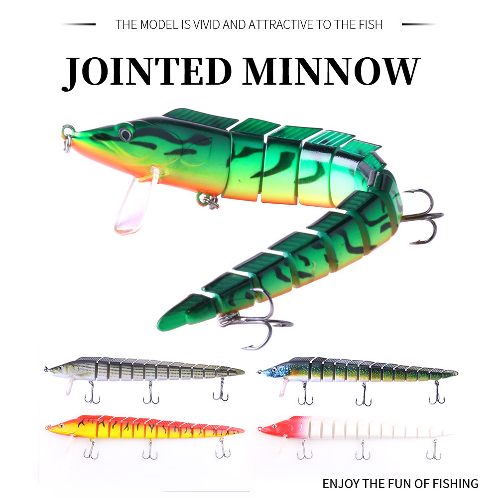 Minnow Fishing Lure Artificial Bait Swim Bait Jointed Bait Hook Crankbait  Wobbler Fishing Tackle