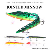 Fishing Jointed Minnow Lures,with High Carbon Steel Anchor Hook, Lifelike Multi Jointed Artificial Swimbait