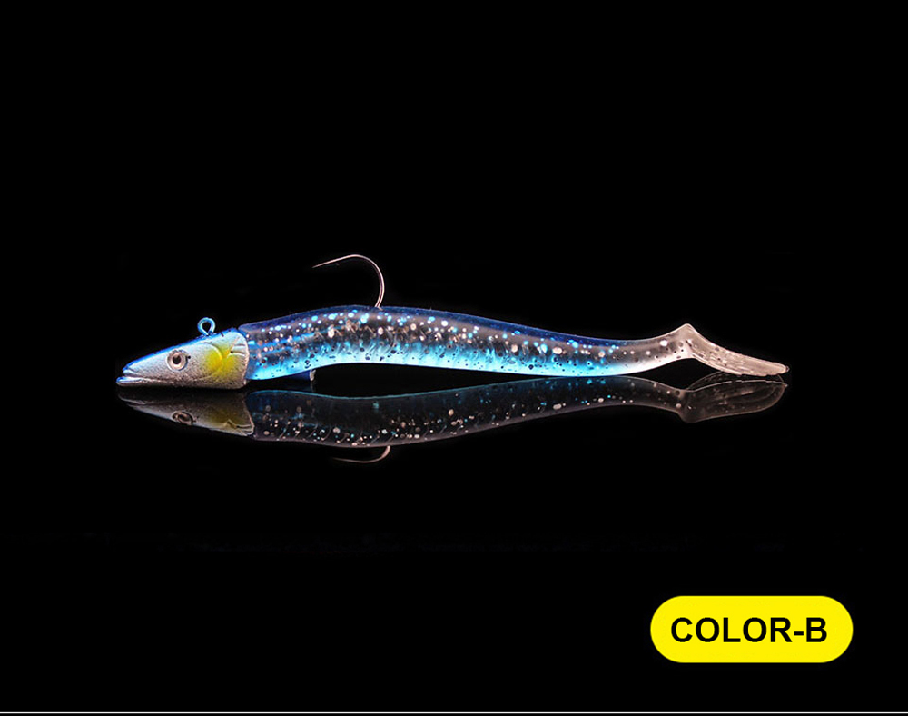 Lead Head Jigs Soft Fishing Lures with Hook Sinking Swimbaits for