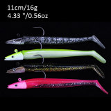 16g Lead Head Jigs Soft Fishing Lures with Hook Sinking Swimbaits for Saltwater and Freshwater