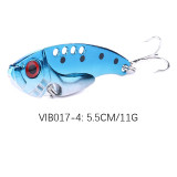 Metal VIBE fishing lures set spoon baits VIB  hard bait bass fishing tackle  vibration lure, 11g/0.388oz 5.5cm/2.16