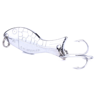 Spinnerbait Metal Saltwater Bass Fishing Lure with Treble Hooks