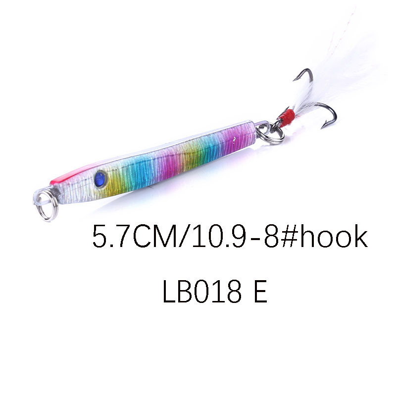 Wholesale Jigs Baits 5.7cm/10.9g Diamond Jigs with Treble Hooks Saltwater  Fishing Lures Sea Fishing Tackle