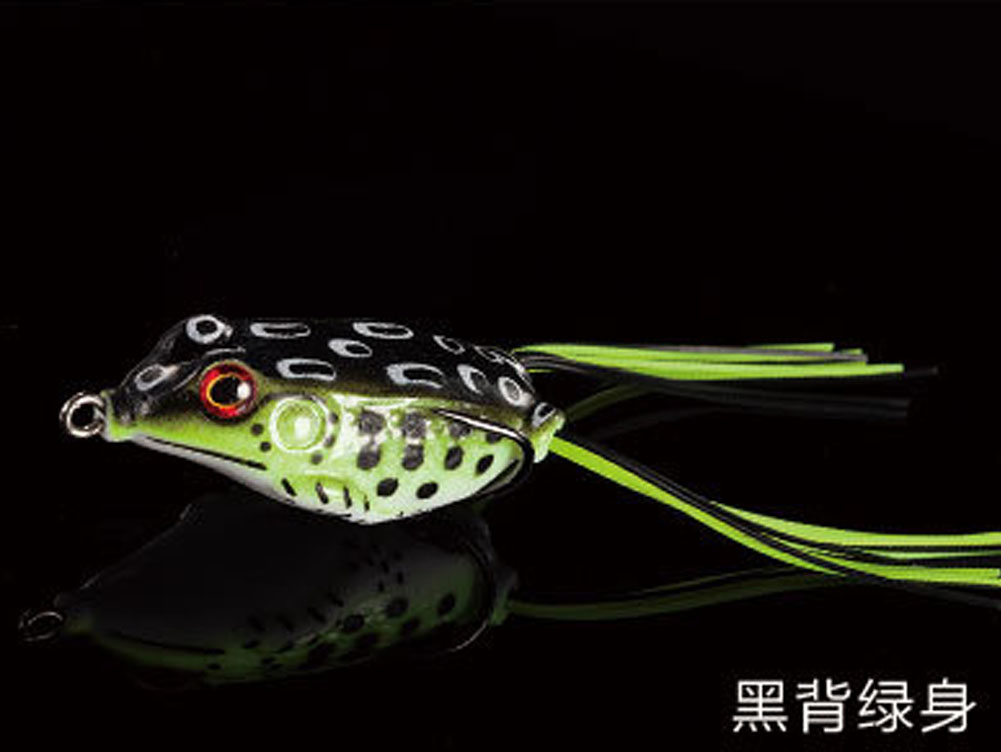 Fishing Lures Frog Baits Vivid Pattern Easy to Throw 3D Eyes Thunder Fishing  Lures Black Fish Fake Frogs Fishing Tackle 