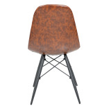 Modern design leather dining chair with metal legs
