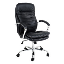 Black High Back PU Leather Executive Office Desk Task Computer Chair