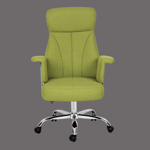 High back fabric office chair with armrest