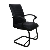 Best price customize Black leather office chair no wheel