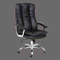 High back modern black leather manager office chair work staff chair