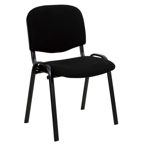 Modern black fabric visitor chair
