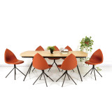 Dining Chairs PU Leather Steel Frame Home Furniture